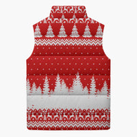 Beagle Dashing Dog Christmas Sleeveless Puffer Jacket Xmas Holiday Patterns - Wonder Print Shop