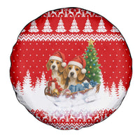 Beagle Dashing Dog Christmas Spare Tire Cover Xmas Holiday Patterns - Wonder Print Shop