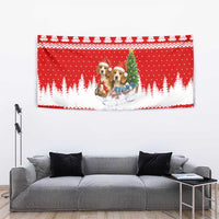 Beagle Dashing Dog Christmas Tapestry Xmas Holiday Patterns - Wonder Print Shop