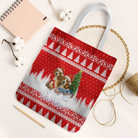 Beagle Dashing Dog Christmas Tote Bag Xmas Holiday Patterns - Wonder Print Shop