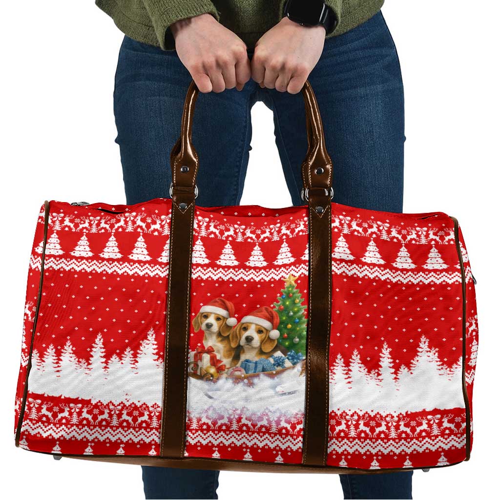 Beagle Dashing Dog Christmas Travel Bag Xmas Holiday Patterns - Wonder Print Shop