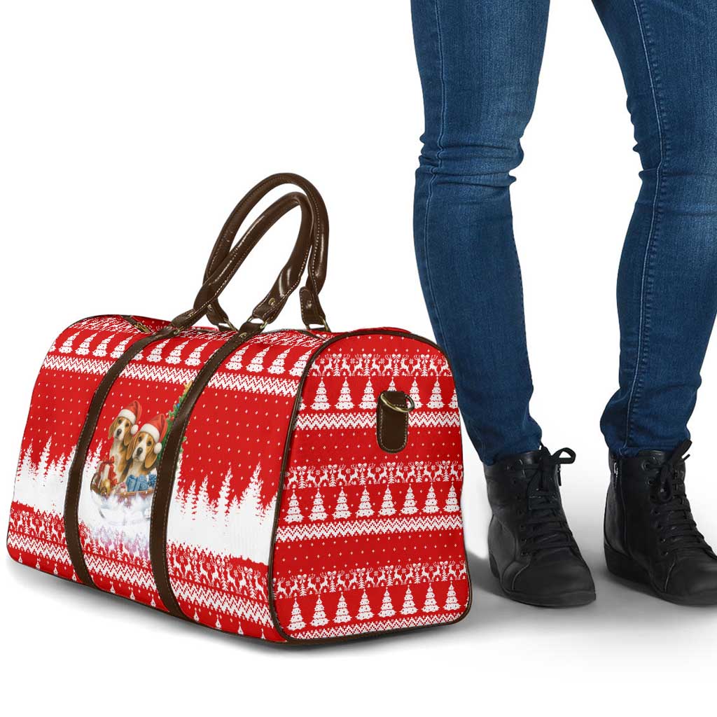 Beagle Dashing Dog Christmas Travel Bag Xmas Holiday Patterns - Wonder Print Shop
