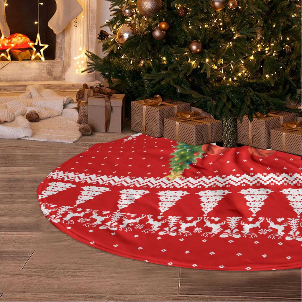 Beagle Dashing Dog Christmas Tree Skirt Xmas Holiday Patterns - Wonder Print Shop