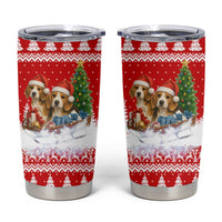 Beagle Dashing Dog Christmas Tumbler Cup Xmas Holiday Patterns - Wonder Print Shop