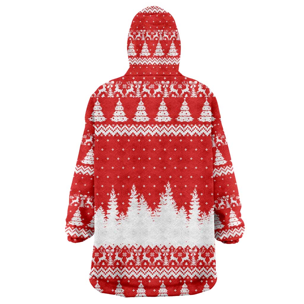 Beagle Dashing Dog Christmas Wearable Blanket Hoodie Xmas Holiday Patterns - Wonder Print Shop