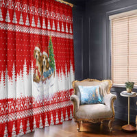 Beagle Dashing Dog Christmas Window Curtain Xmas Holiday Patterns - Wonder Print Shop