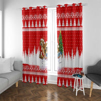 Beagle Dashing Dog Christmas Window Curtain Xmas Holiday Patterns - Wonder Print Shop