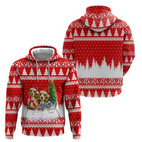 Beagle Dashing Dog Christmas Zip Hoodie Xmas Holiday Patterns - Wonder Print Shop