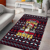 Beagle Dog They Know When You Have Snacks Christmas Area Rug Xmas Holiday Patterns - Wonder Print Shop