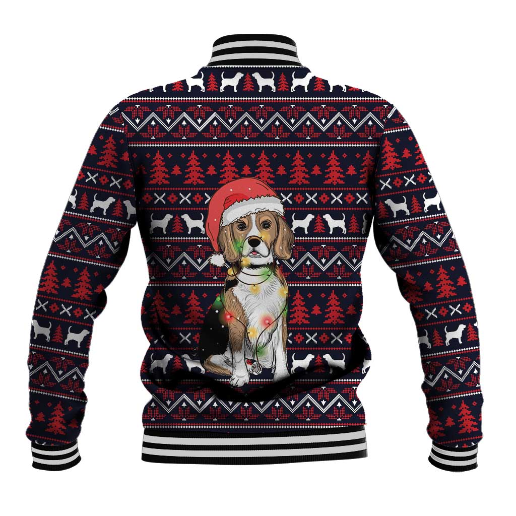 Beagle Dog They Know When You Have Snacks Christmas Baseball Jacket Xmas Holiday Patterns - Wonder Print Shop