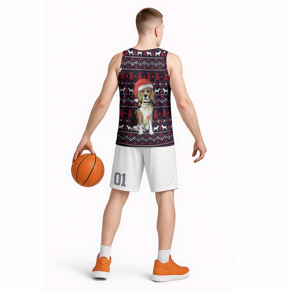 Beagle Dog They Know When You Have Snacks Christmas Basketball Jersey Xmas Holiday Patterns - Wonder Print Shop
