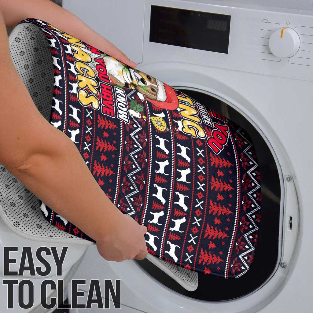 Beagle Dog They Know When You Have Snacks Christmas Bathroom Set Xmas Holiday Patterns - Wonder Print Shop