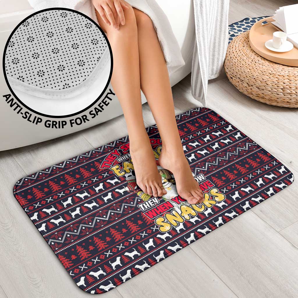 Beagle Dog They Know When You Have Snacks Christmas Bathroom Set Xmas Holiday Patterns - Wonder Print Shop