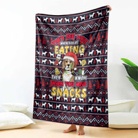 Beagle Dog They Know When You Have Snacks Christmas Blanket Xmas Holiday Patterns - Wonder Print Shop