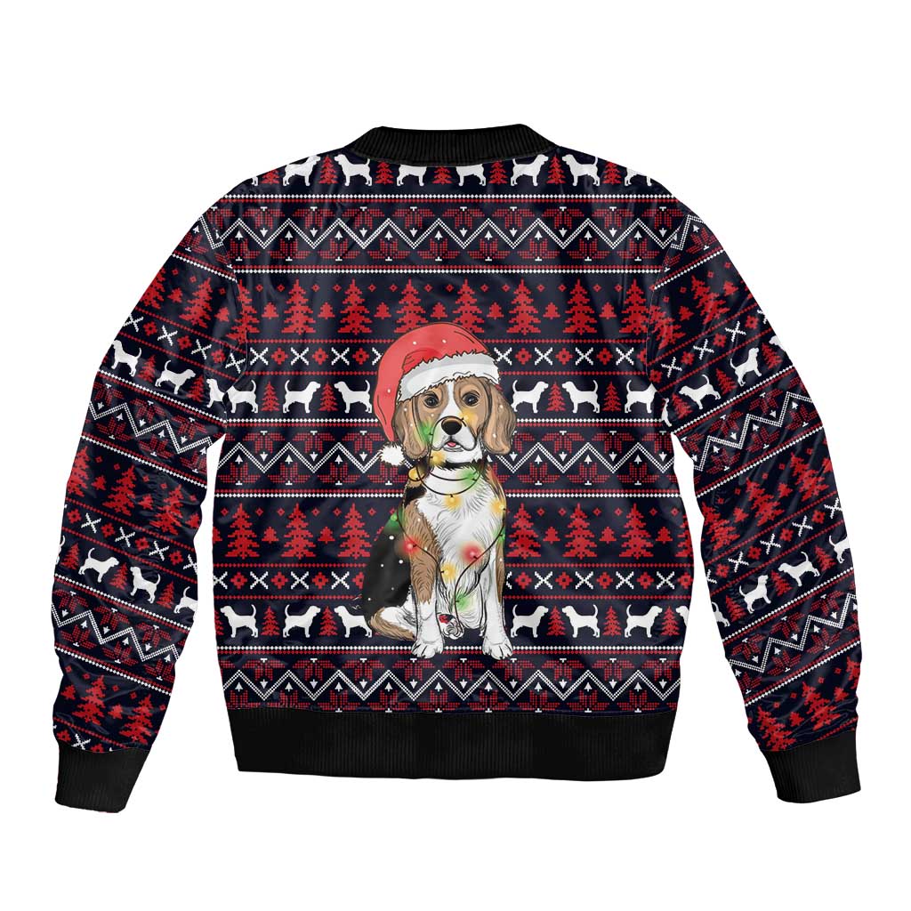 Beagle Dog They Know When You Have Snacks Christmas Bomber Jacket Xmas Holiday Patterns - Wonder Print Shop