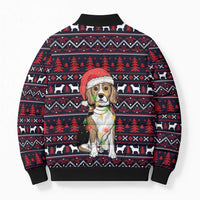 Beagle Dog They Know When You Have Snacks Christmas Bomber Puffer Jacket Xmas Holiday Patterns - Wonder Print Shop