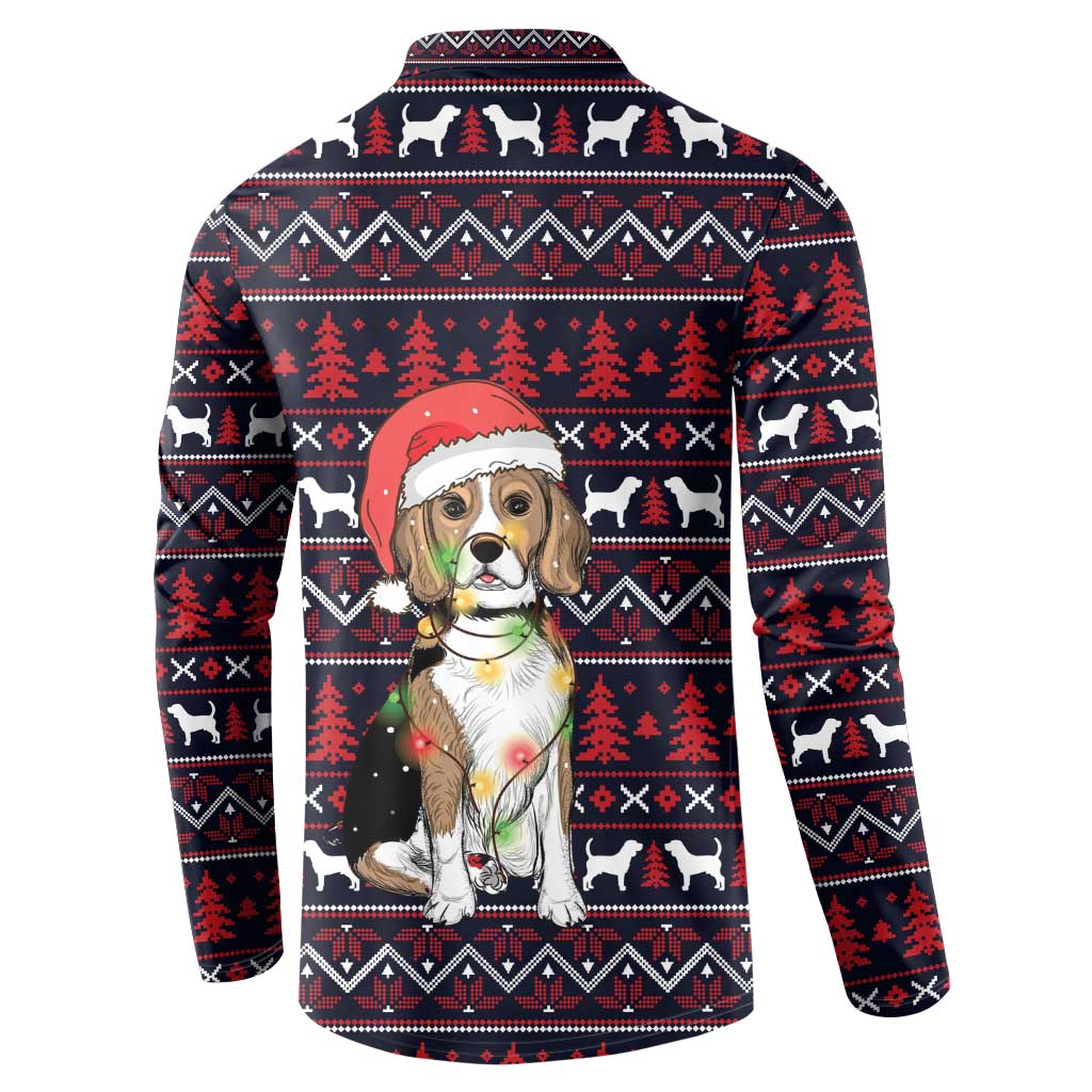 Beagle Dog They Know When You Have Snacks Christmas Button Sweatshirt Xmas Holiday Patterns - Wonder Print Shop