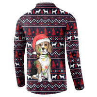 Beagle Dog They Know When You Have Snacks Christmas Button Sweatshirt Xmas Holiday Patterns - Wonder Print Shop