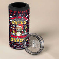 Beagle Dog They Know When You Have Snacks Christmas 4 in 1 Can Cooler Tumbler Xmas Holiday Patterns - Wonder Print Shop