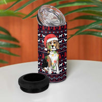 Beagle Dog They Know When You Have Snacks Christmas 4 in 1 Can Cooler Tumbler Xmas Holiday Patterns - Wonder Print Shop