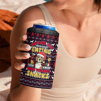 Beagle Dog They Know When You Have Snacks Christmas 4 in 1 Can Cooler Tumbler Xmas Holiday Patterns - Wonder Print Shop