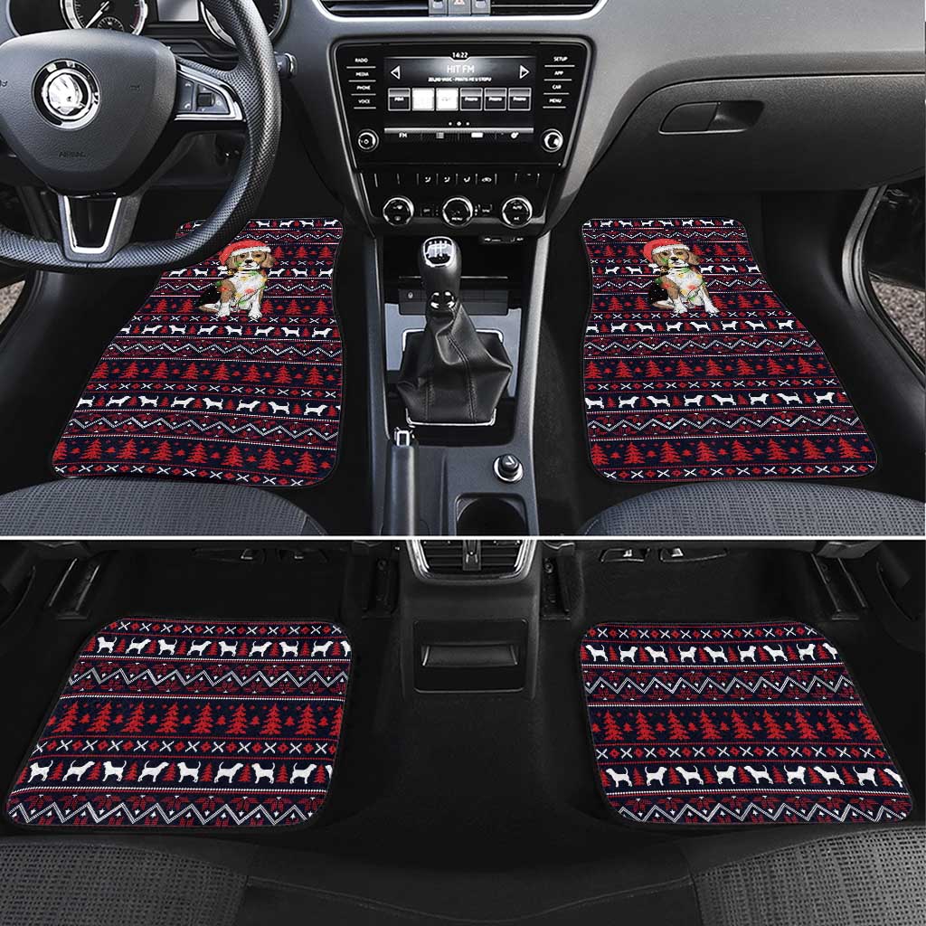 Beagle Dog They Know When You Have Snacks Christmas Car Mats Xmas Holiday Patterns - Wonder Print Shop