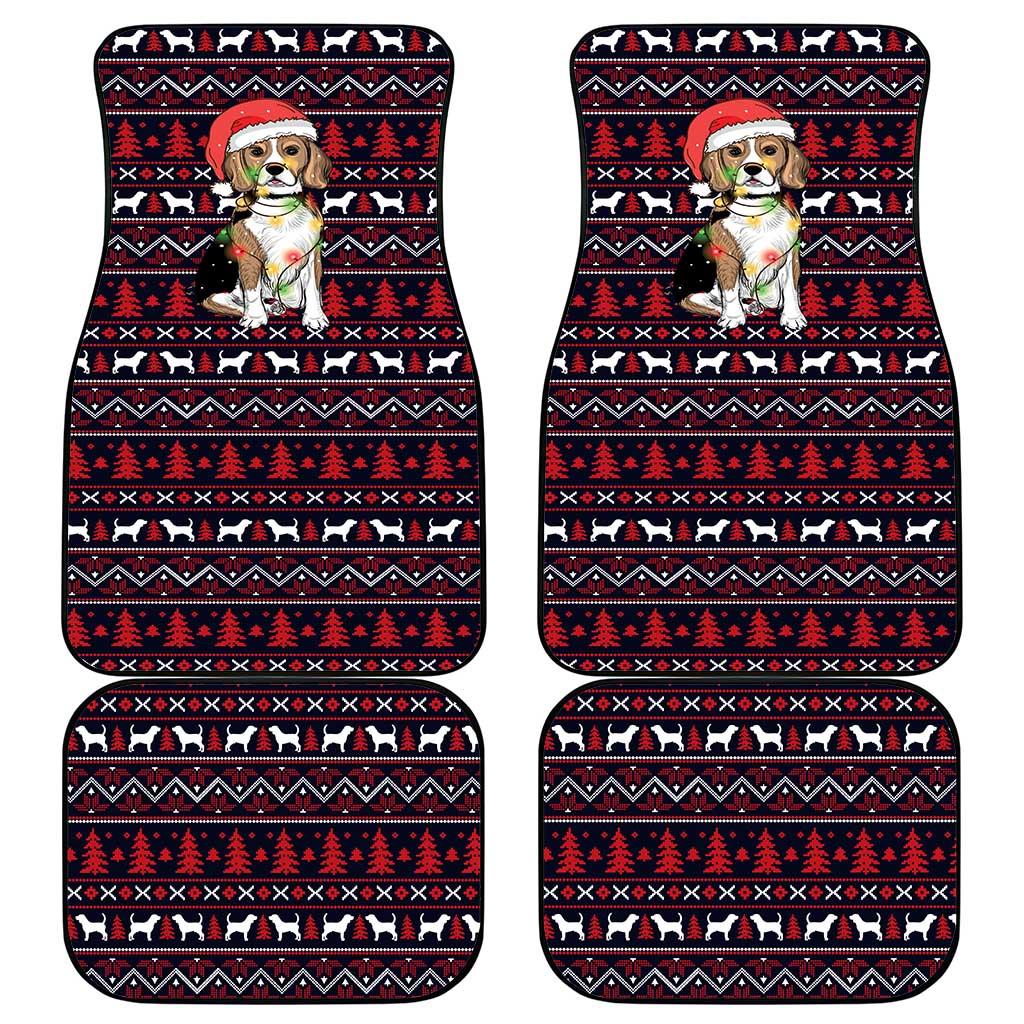 Beagle Dog They Know When You Have Snacks Christmas Car Mats Xmas Holiday Patterns - Wonder Print Shop