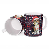 Beagle Dog They Know When You Have Snacks Christmas Ceramic Mug Xmas Holiday Patterns - Wonder Print Shop