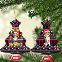 Beagle Dog They Know When You Have Snacks Christmas Ceramic Ornament Xmas Holiday Patterns - Wonder Print Shop