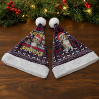 Beagle Dog They Know When You Have Snacks Christmas Santa Hat Xmas Holiday Patterns - Wonder Print Shop