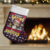 Beagle Dog They Know When You Have Snacks Christmas Stocking Xmas Holiday Patterns - Wonder Print Shop