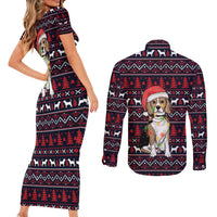 Beagle Dog They Know When You Have Snacks Christmas Couples Matching Short Sleeve Bodycon Dress and Long Sleeve Button Shirt Xmas Holiday Patterns - Wonder Print Shop