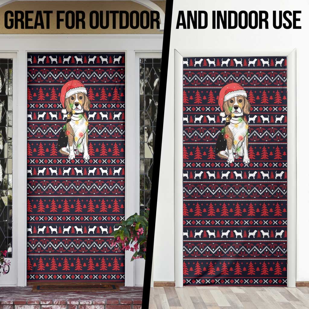 Beagle Dog They Know When You Have Snacks Christmas Door Cover Xmas Holiday Patterns - Wonder Print Shop