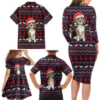 Beagle Dog They Know When You Have Snacks Christmas Family Matching Long Sleeve Bodycon Dress and Hawaiian Shirt Xmas Holiday Patterns - Wonder Print Shop