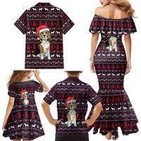 Beagle Dog They Know When You Have Snacks Christmas Family Matching Mermaid Dress and Hawaiian Shirt Xmas Holiday Patterns - Wonder Print Shop