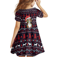 Beagle Dog They Know When You Have Snacks Christmas Family Matching Off Shoulder Short Dress and Hawaiian Shirt Xmas Holiday Patterns - Wonder Print Shop