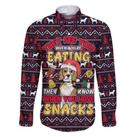 Beagle Dog They Know When You Have Snacks Christmas Family Matching Puletasi and Hawaiian Shirt Xmas Holiday Patterns - Wonder Print Shop