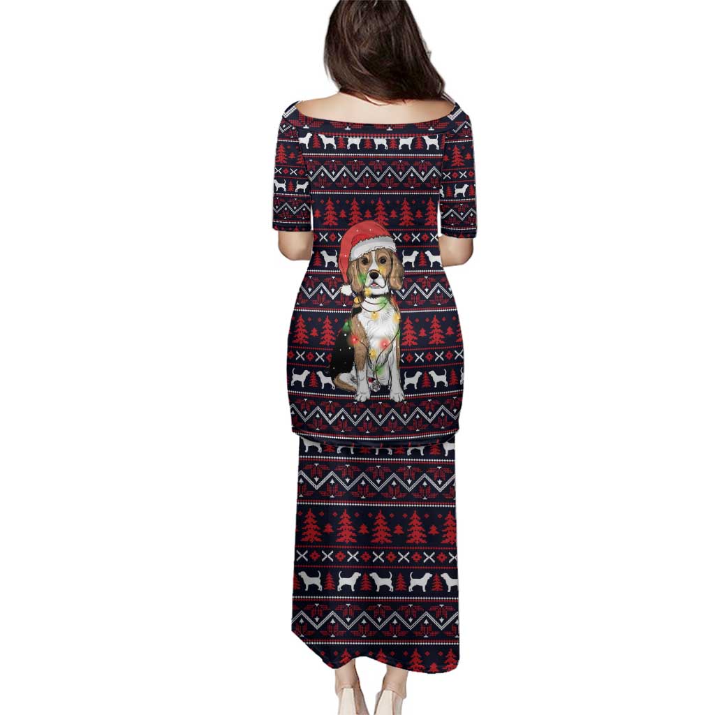 Beagle Dog They Know When You Have Snacks Christmas Family Matching Puletasi and Hawaiian Shirt Xmas Holiday Patterns - Wonder Print Shop