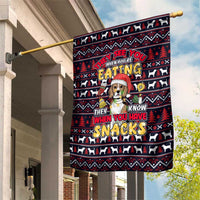 Beagle Dog They Know When You Have Snacks Christmas Garden Flag Xmas Holiday Patterns - Wonder Print Shop
