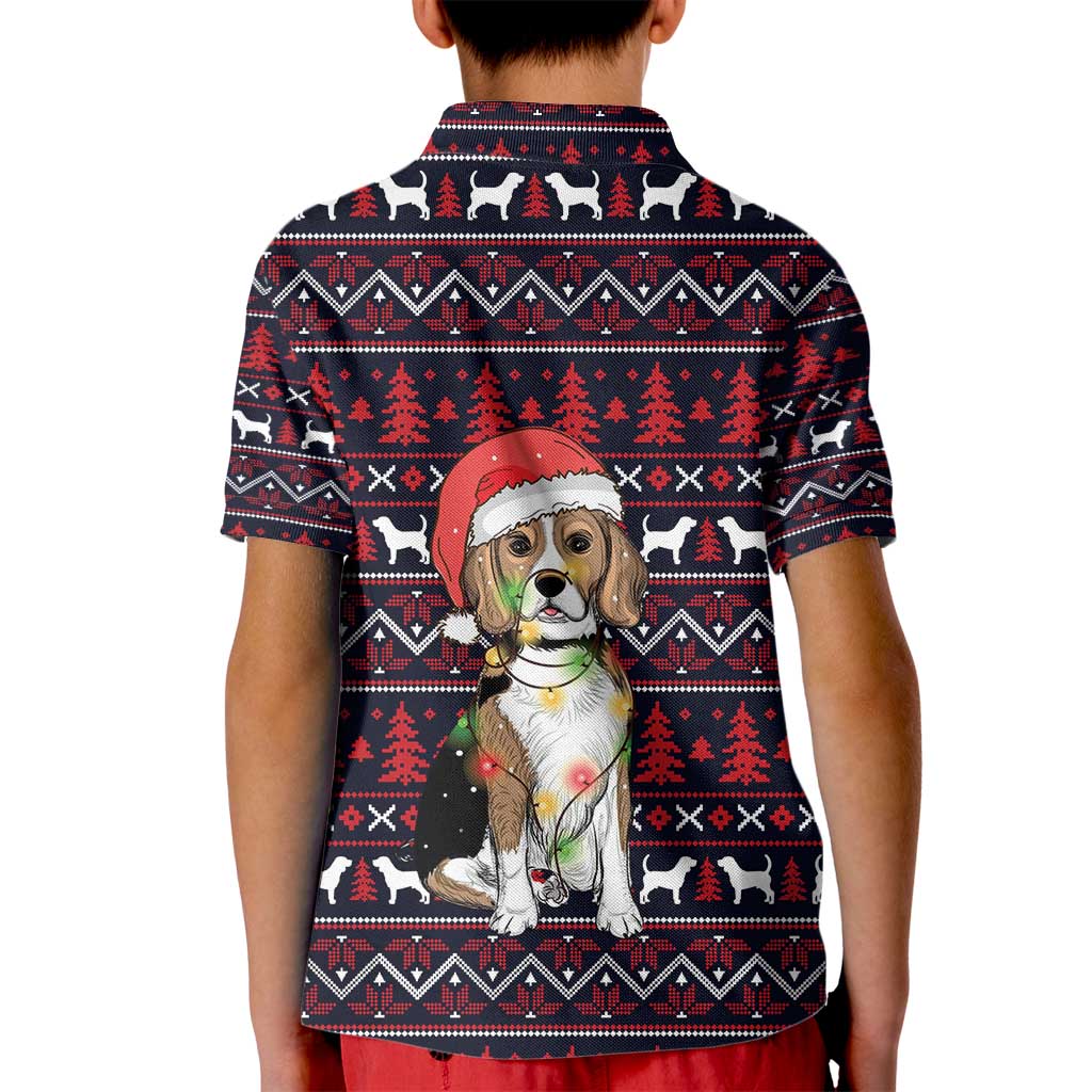 Beagle Dog They Know When You Have Snacks Christmas Kid Polo Shirt Xmas Holiday Patterns - Wonder Print Shop