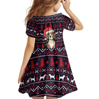 Beagle Dog They Know When You Have Snacks Christmas Kid Short Sleeve Dress Xmas Holiday Patterns - Wonder Print Shop