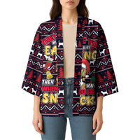 Beagle Dog They Know When You Have Snacks Christmas Kimono Xmas Holiday Patterns - Wonder Print Shop