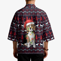 Beagle Dog They Know When You Have Snacks Christmas Kimono Xmas Holiday Patterns - Wonder Print Shop