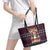 Beagle Dog They Know When You Have Snacks Christmas Leather Tote Bag Xmas Holiday Patterns - Wonder Print Shop