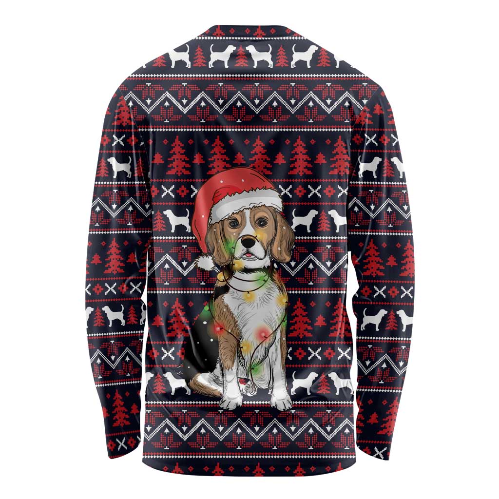 Beagle Dog They Know When You Have Snacks Christmas Long Sleeve Shirt Xmas Holiday Patterns - Wonder Print Shop