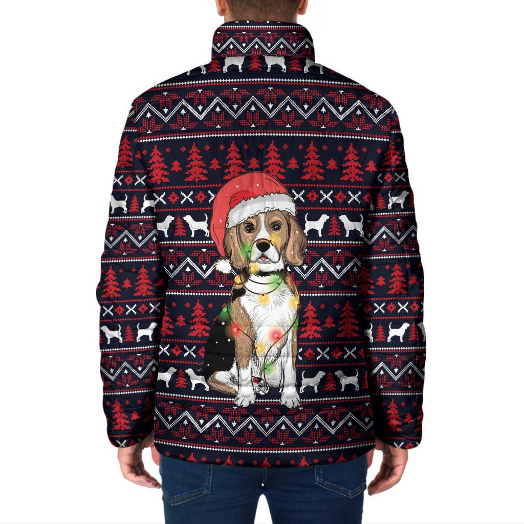 Beagle Dog They Know When You Have Snacks Christmas Padded Jacket Xmas Holiday Patterns - Wonder Print Shop