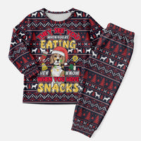 Beagle Dog They Know When You Have Snacks Christmas Pajama Set Xmas Holiday Patterns - Wonder Print Shop