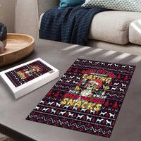 Beagle Dog They Know When You Have Snacks Christmas Puzzle Xmas Holiday Patterns - Wonder Print Shop
