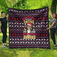 Beagle Dog They Know When You Have Snacks Christmas Quilt Xmas Holiday Patterns - Wonder Print Shop
