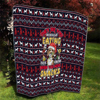 Beagle Dog They Know When You Have Snacks Christmas Quilt Xmas Holiday Patterns - Wonder Print Shop